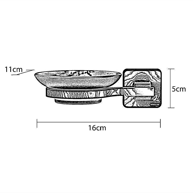 MG366B Aluminum Soap Holder - Matte Black