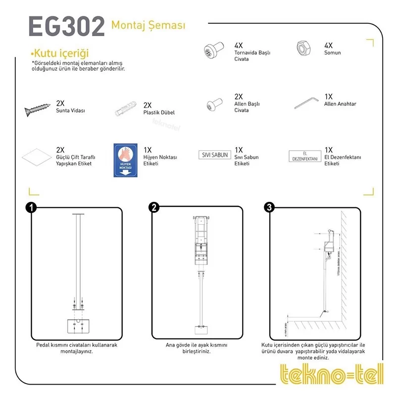 EG302 FOOT OPERATED HAND SANITIZER DISPENSER 1LT