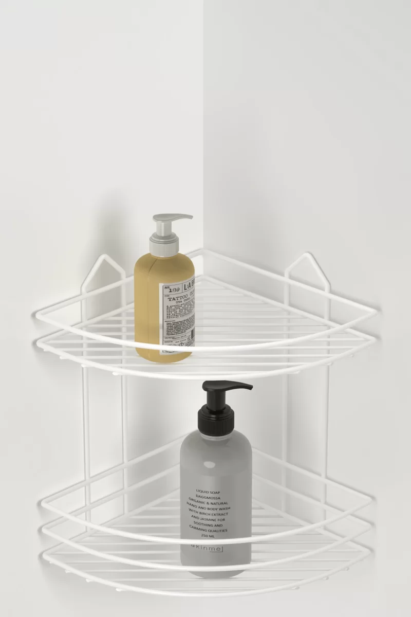 BK002 eco Bath Corner Shelf Two Tiers