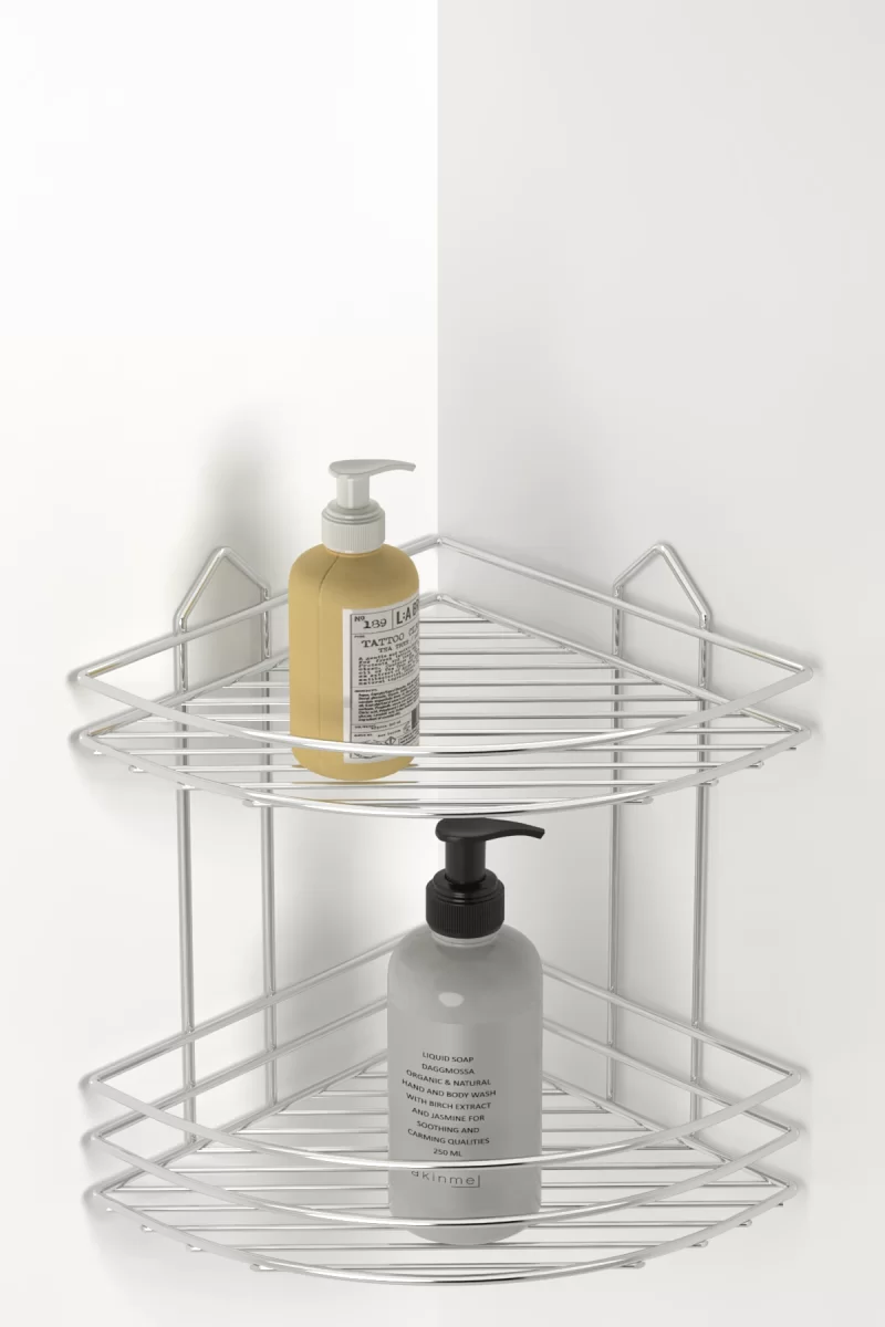 BK002 eco Bath Corner Shelf Two Tiers