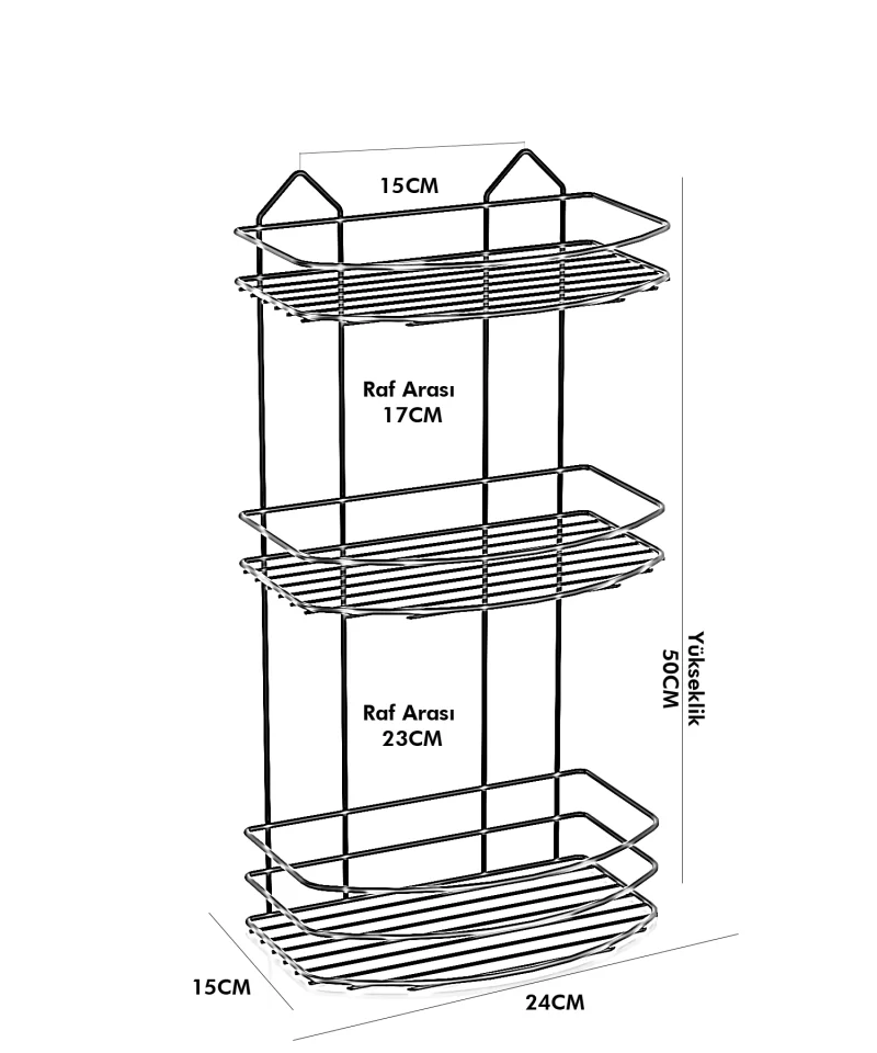 BK009B eco Bath Shelf Three Tiers