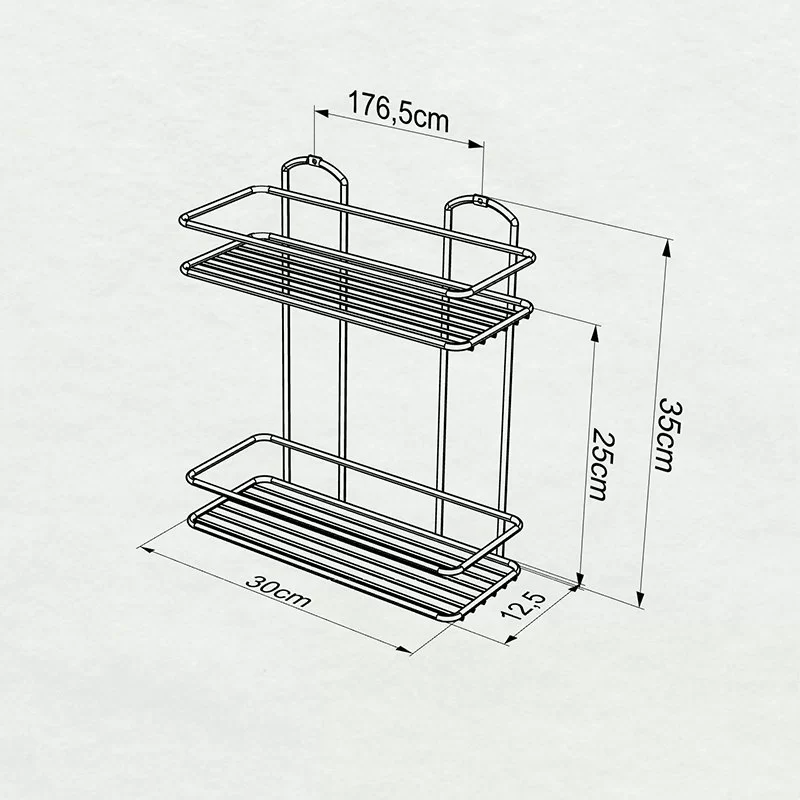 BK018 Bath Shelf Two Tiers