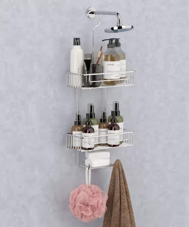 BK068 Two Tiers Bath Corner Shelf