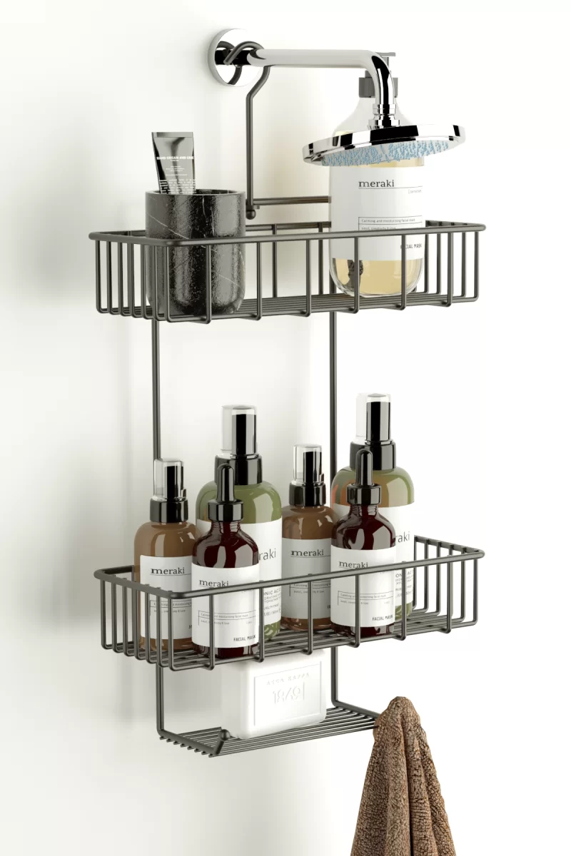 BK068 2 Tier Hanging Shower Caddy Soap Holder