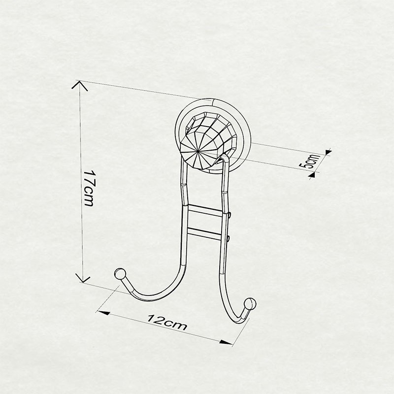 DM236 Double Hook with Suction Cup