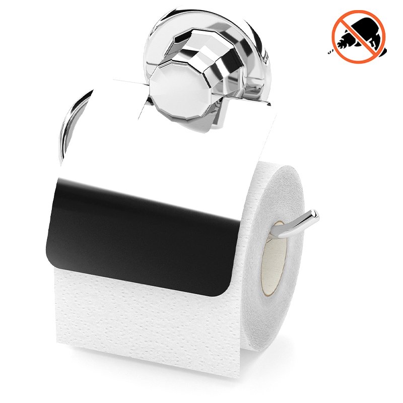 DM238 Roll Toilet Paper Holder with Lid and Suction Cup