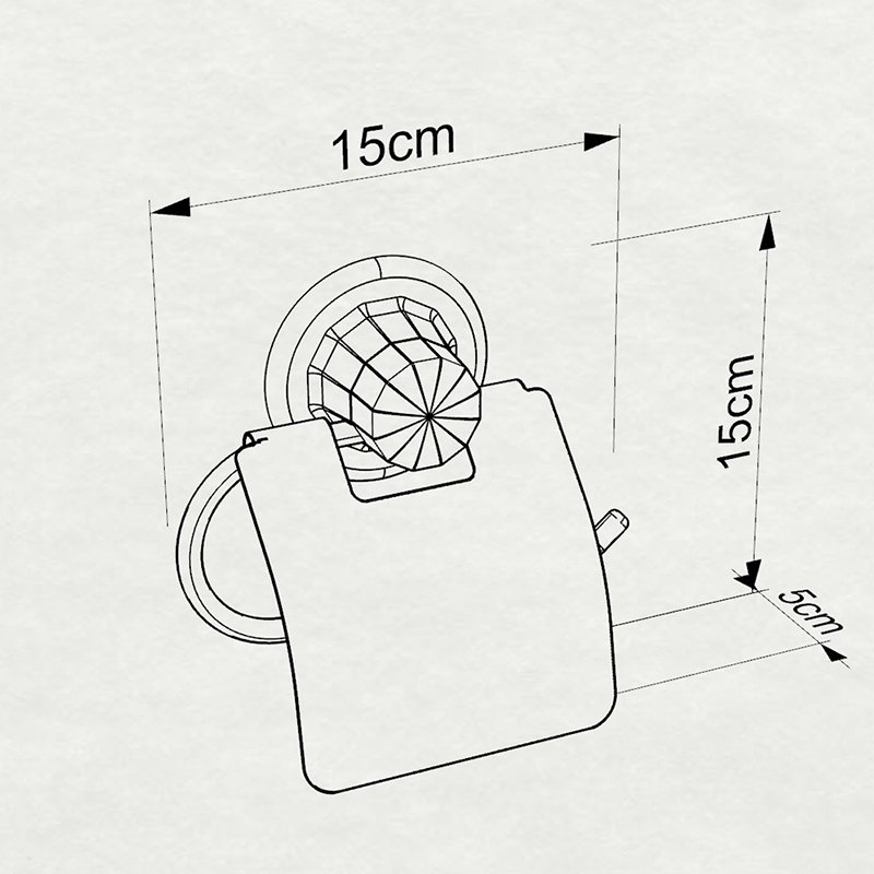 DM238 Roll Toilet Paper Holder with Lid and Suction Cup