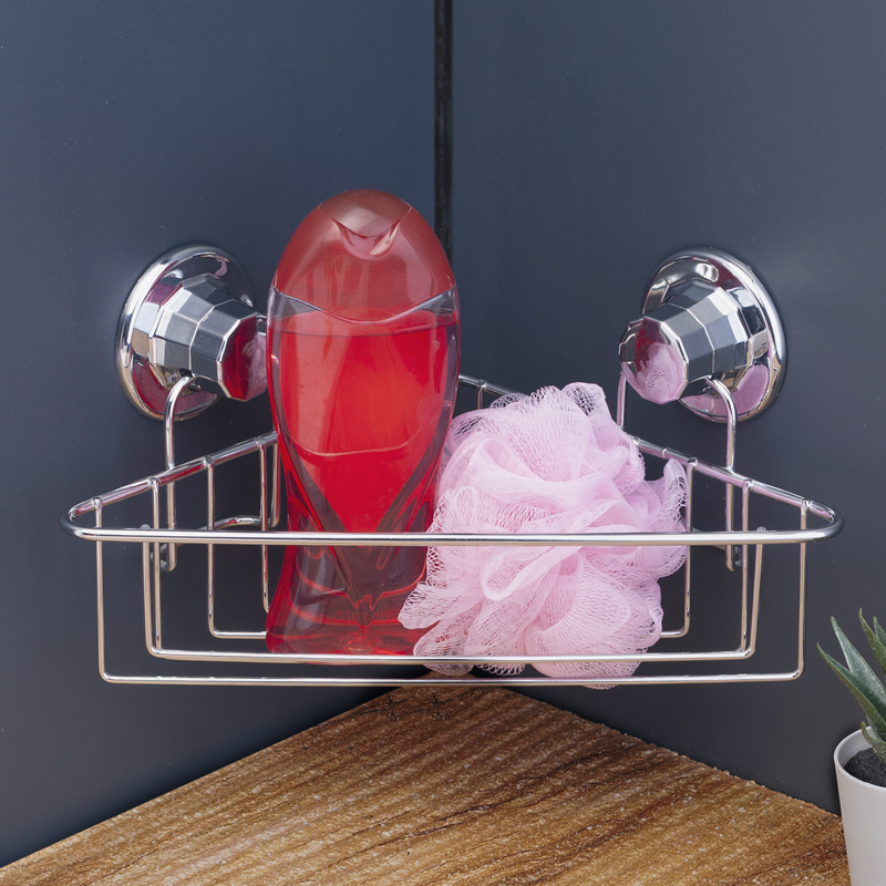 DM251 Bath Corner Shelf with Suction Cup