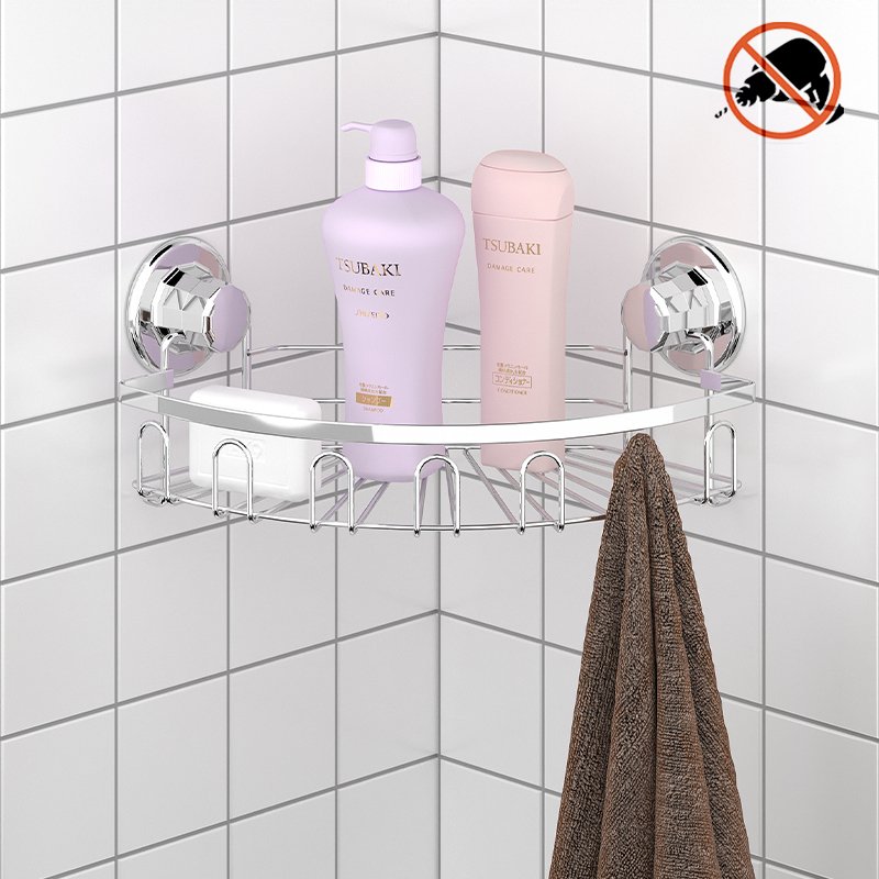 DM255 Bath Corner Shelf with Suction Cup