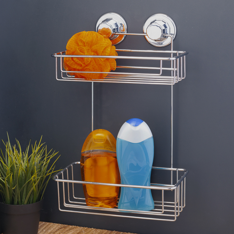 DM256 2 Tier Bath Shelf with Suction Cup