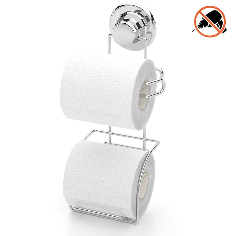 DM282 Roll Toilet Paper Holder with Rezerv and Suction Cup