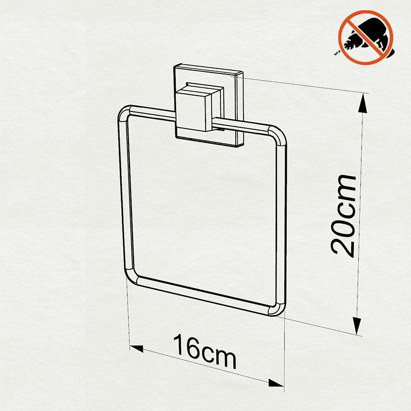 EF234 easyFIX Towel Holder, Self-adhesive