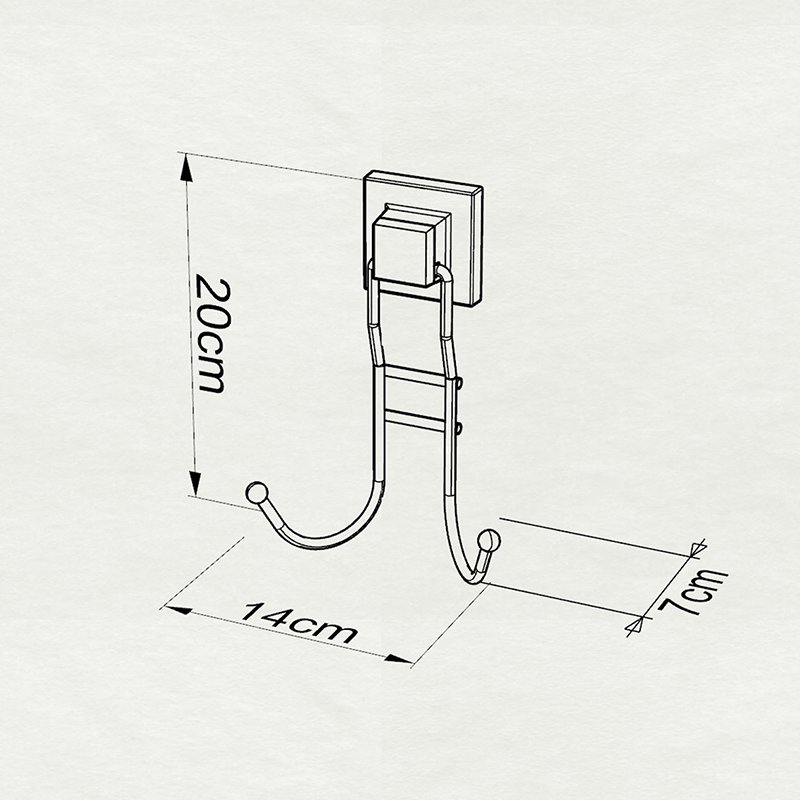 EF236 easyFIX Double Hook, Self-adhesive