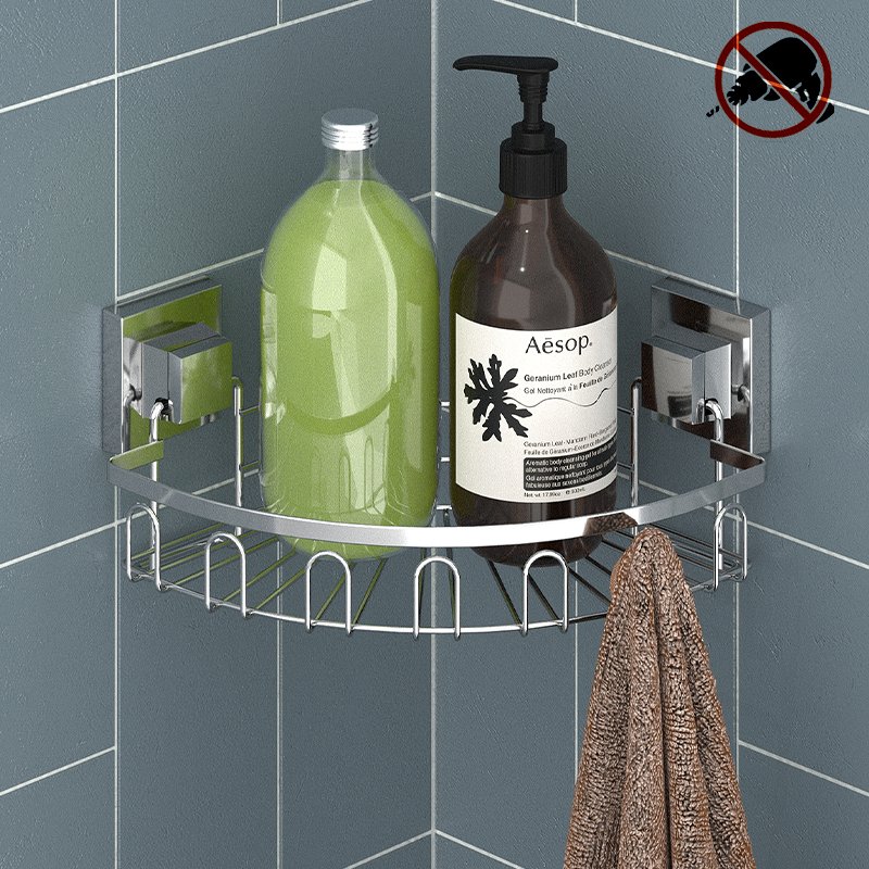 EF255 easyFIX Bath Corner Shelf, Self-adhesive