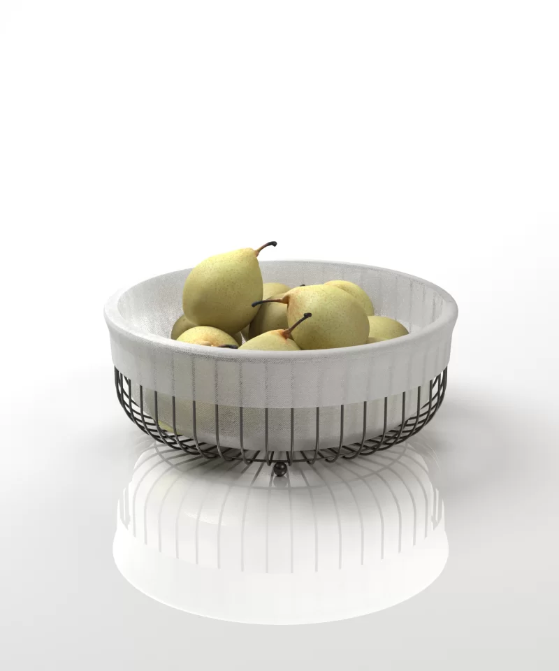 EG528 Metal Fruit Basket with Fabric