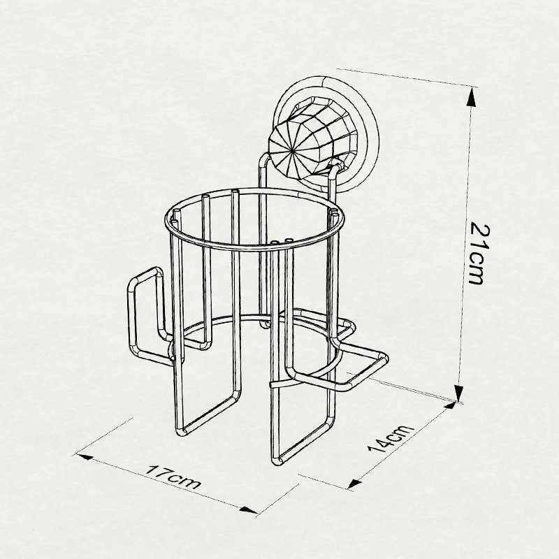 DM262 Hair Dryer Holder with Suction Cup