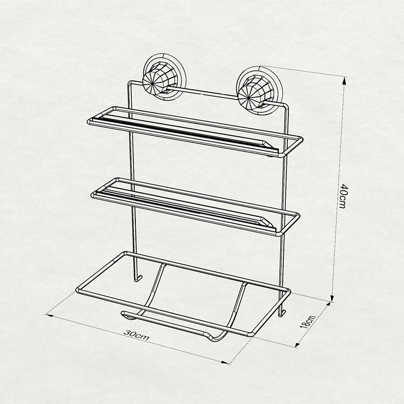 DM032 Foil Dispenser and Paper Towel Holder with Suction Cup