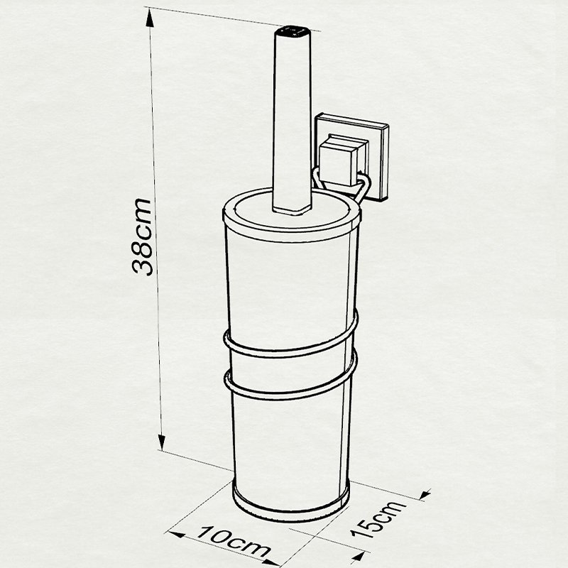 EF094 easyFIX Toilet Brush / Holder, Self-adhesive