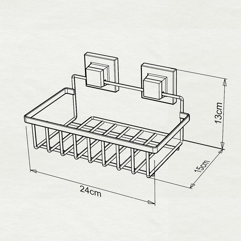 EF241 easyFIX Bath Shelf, Self-adhesive