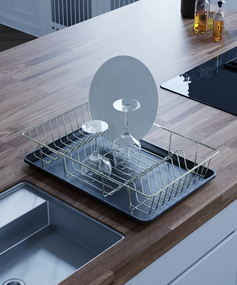 KB001 Dish Drainer (Without Cutlery)