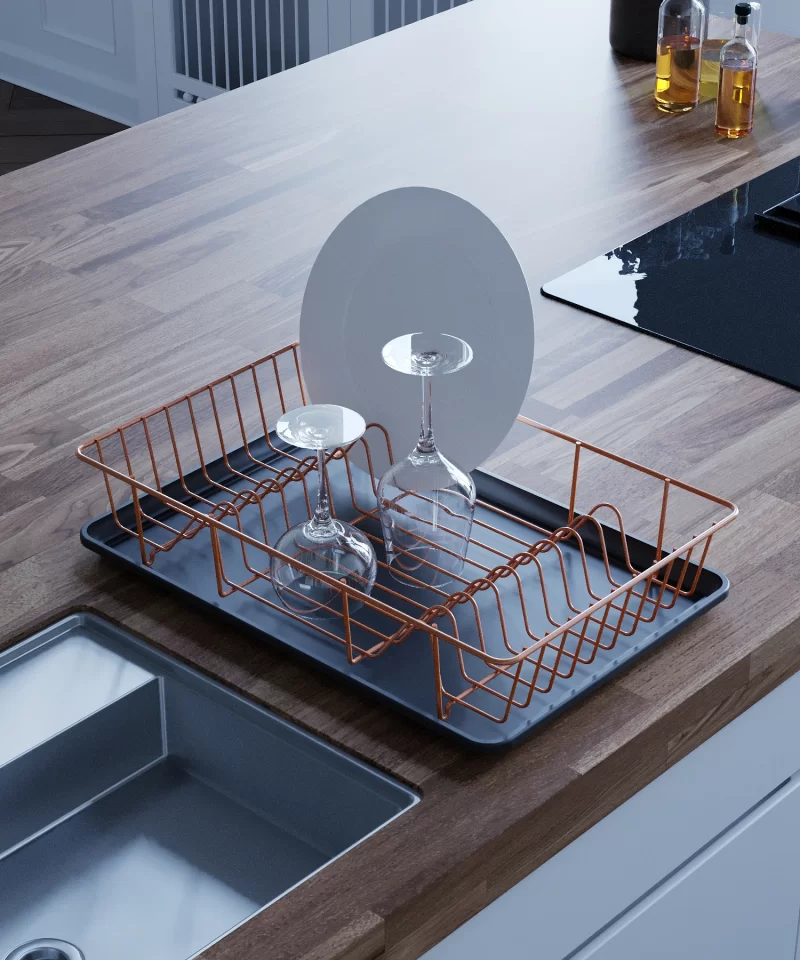 KB001 Dish Drainer (Without Cutlery)