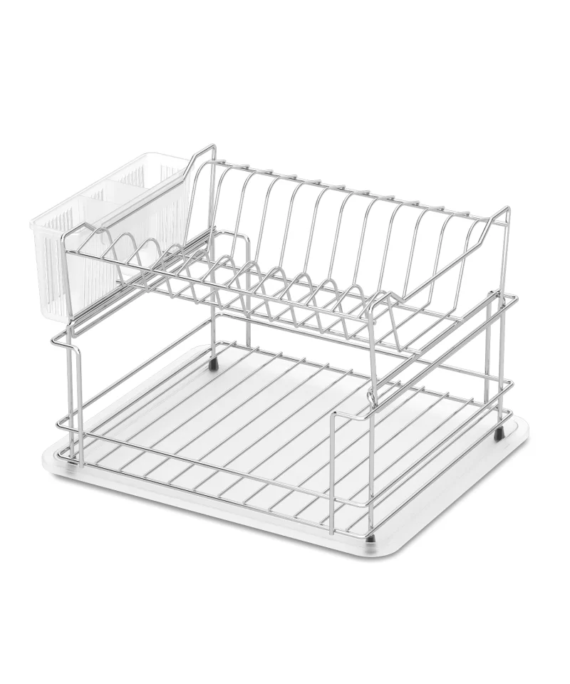 KB010 Dish Drainer Two Tiers, Foldable with Cutlery Tray