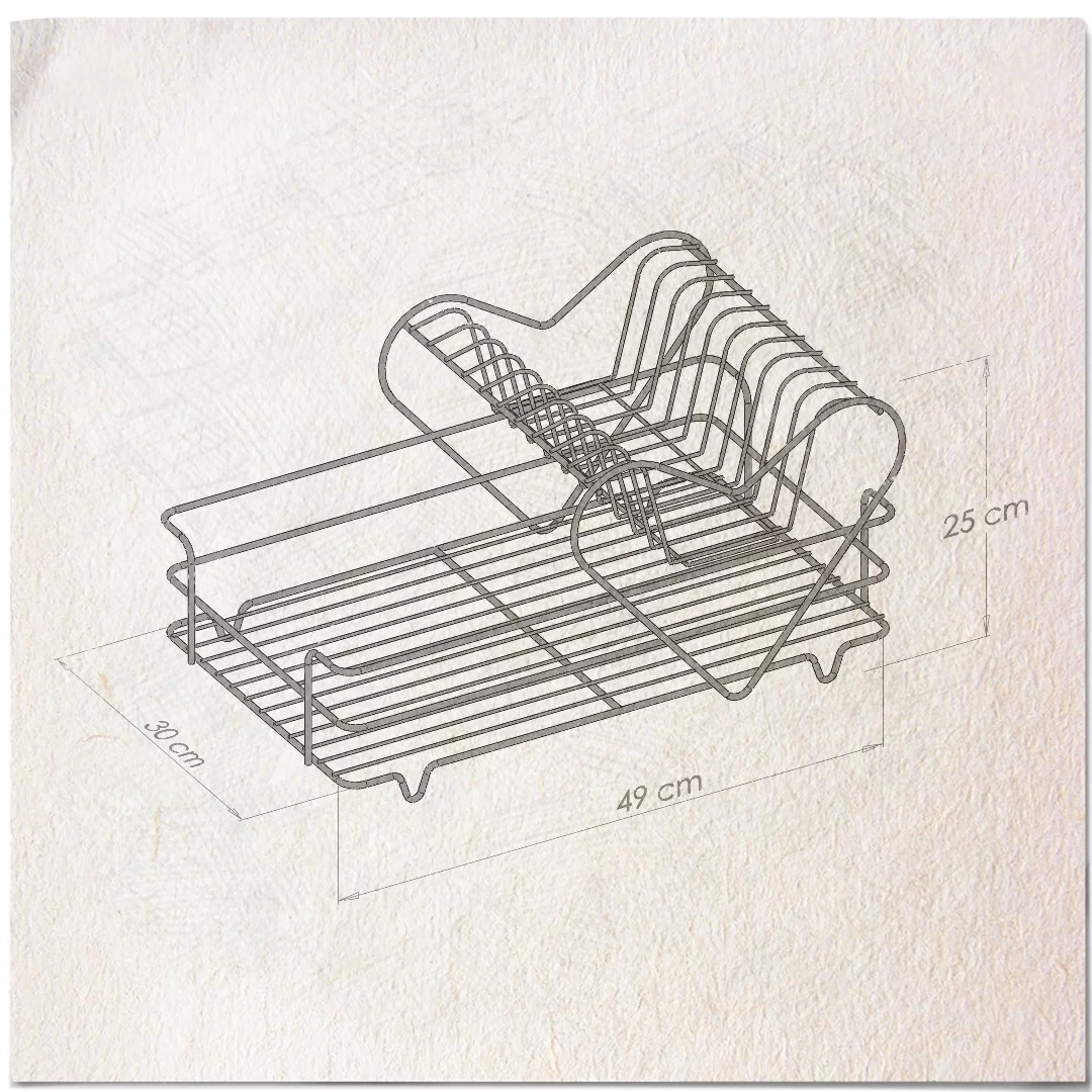 KB011 Dish Drainer Two Tiers with Cutlery Tray