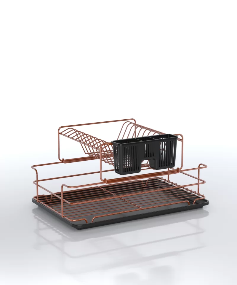 KB015 Dish Drainer Two Tiers, Foldable with Cutlery Tray