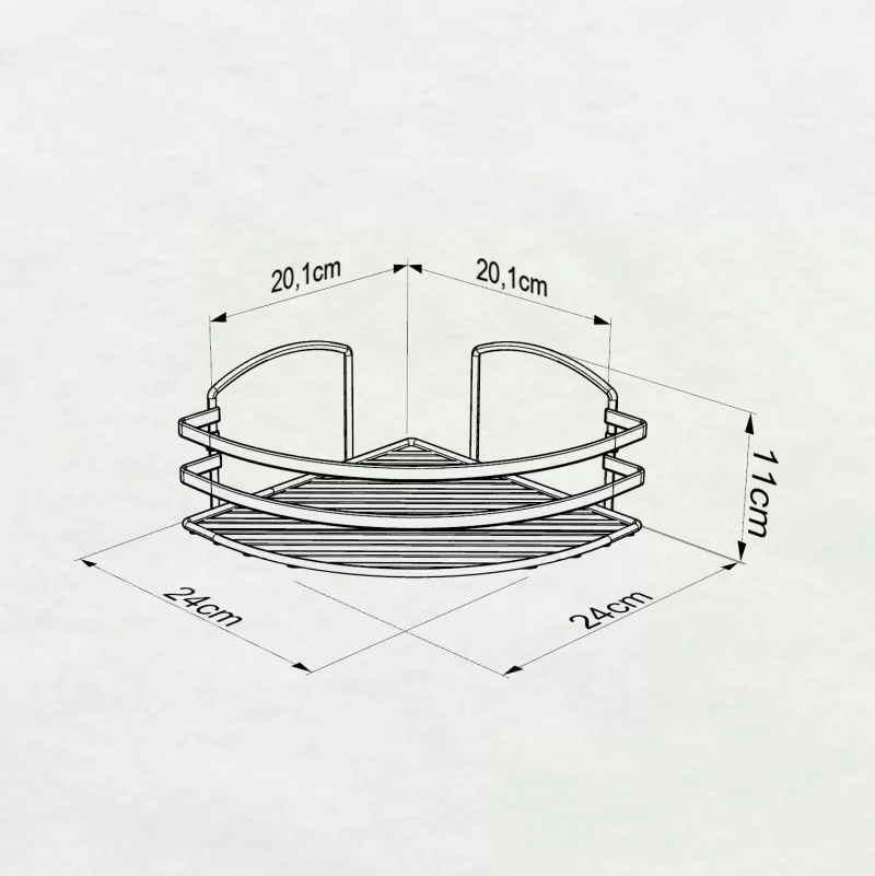 LM007 Bath Corner Shelf