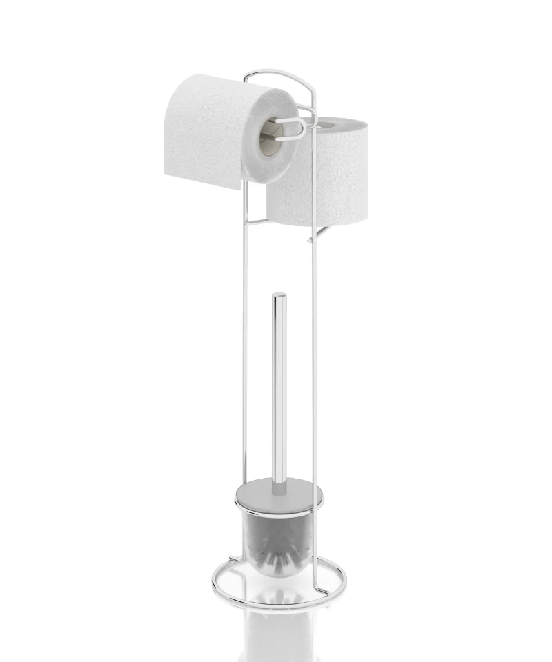 MG097 Toilet Paper Holder Rezerv Stand with Toilet Brush Set