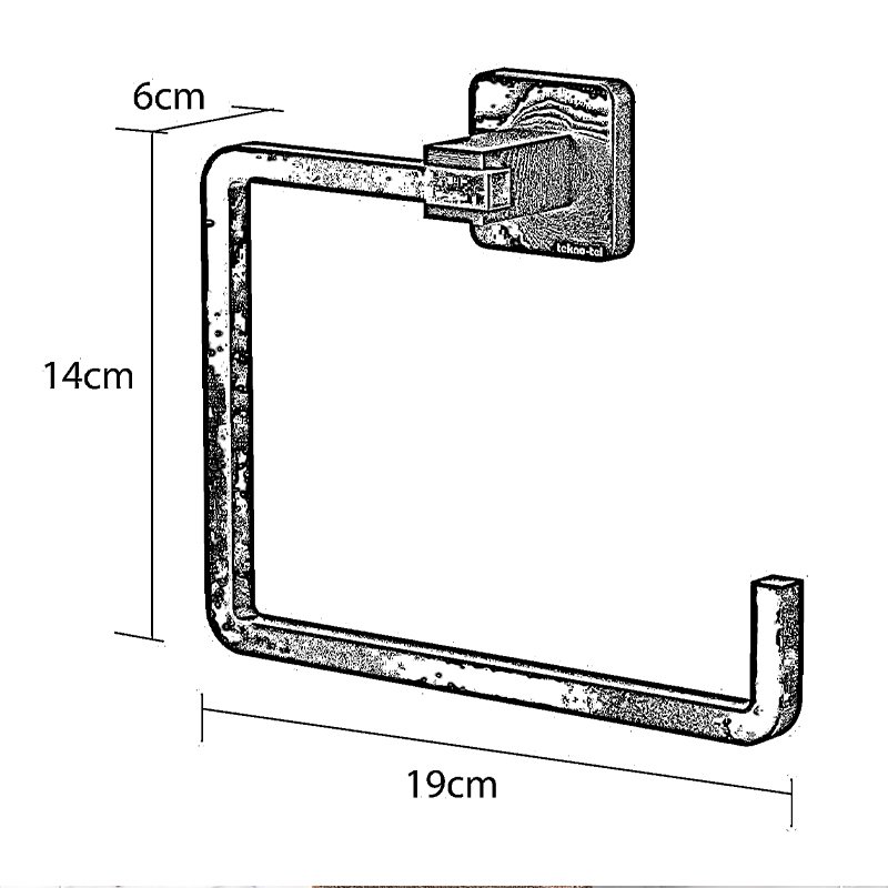 MG335B Aluminum Towel Holder - Matte Black