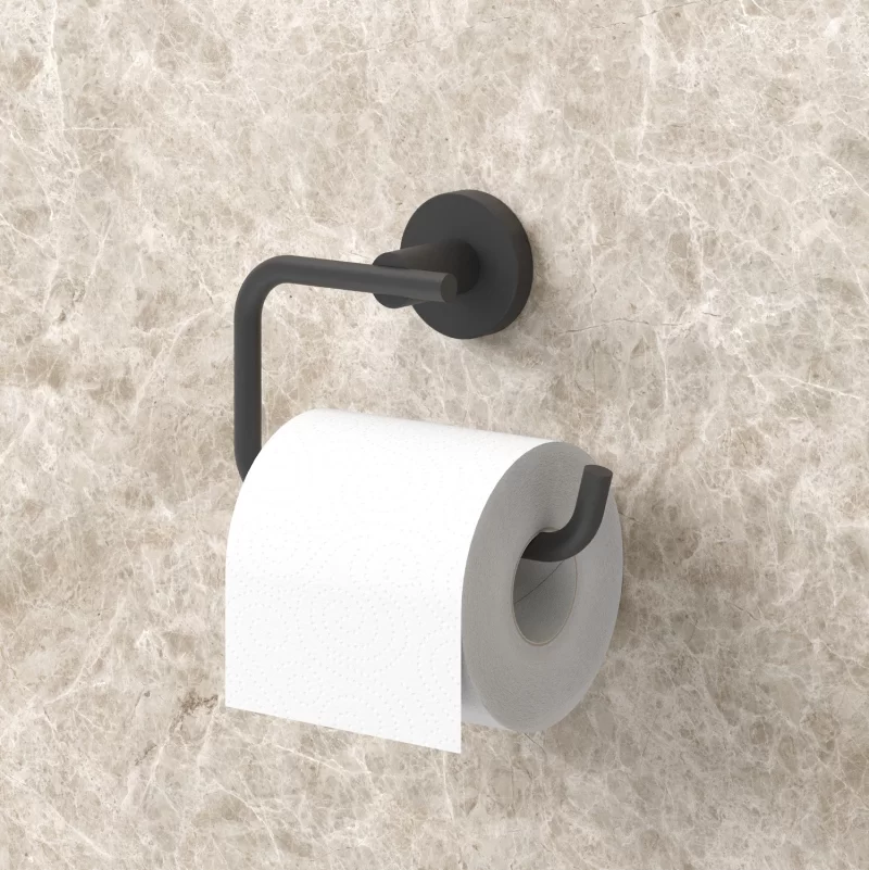 MG494B Aluminum Toilet Roll Paper Holder - Matte Black