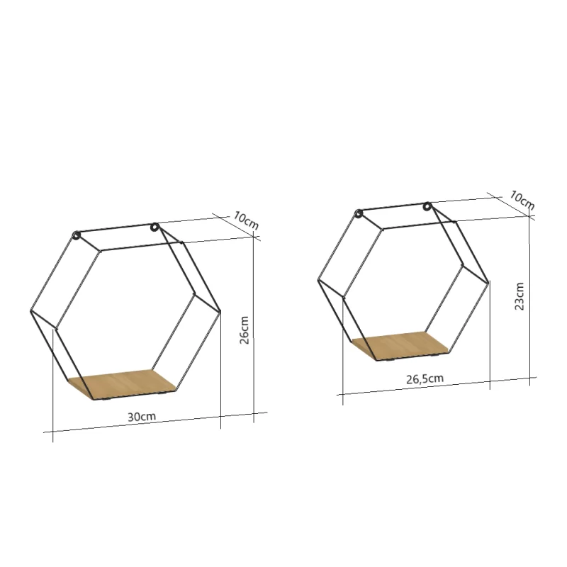 MG511 Hexagon Decorative Shelf with MDF