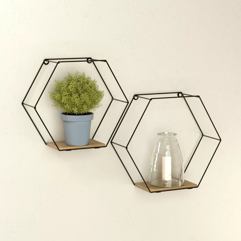 MG511 Hexagon Decorative Shelf with MDF