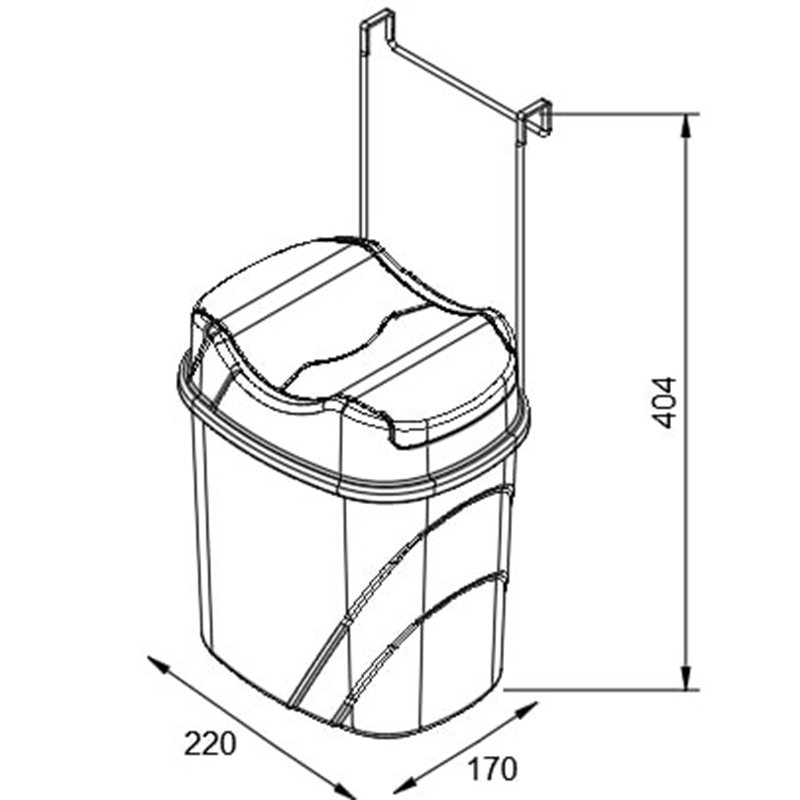 SF007GK Hanging Garbage Bucket 5.5 Lt