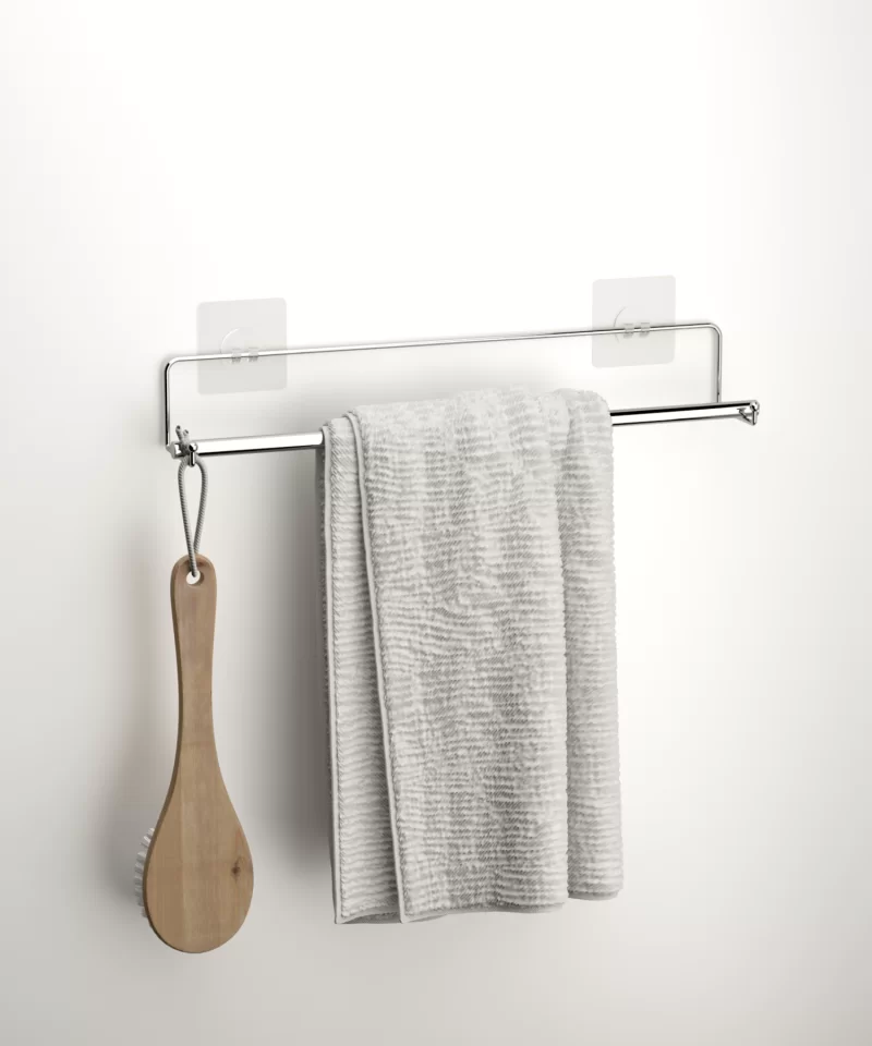 ST160 Towel Holder with Hook, No Drill 