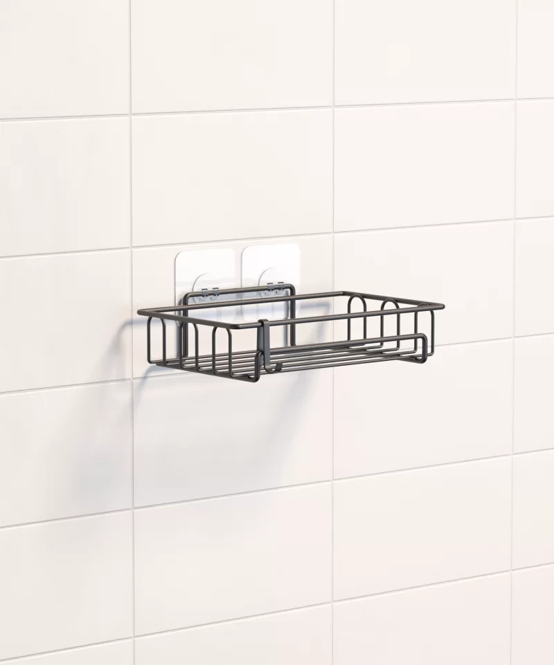 ST142 Adhesive Shower Caddy, Shower Shelf, No Drilling Shower Organizer for Inside Shower & Kitchen Storage