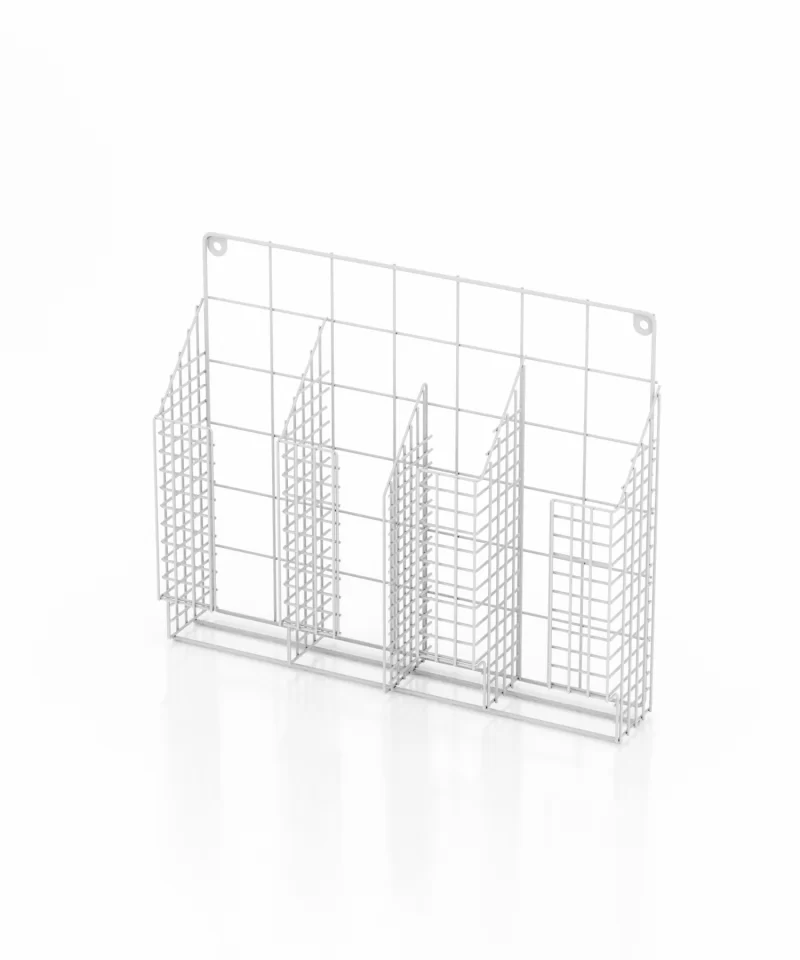 YM2232 4 Compartment Wall Mount Kitchen Storage Wrap Rack Organizer