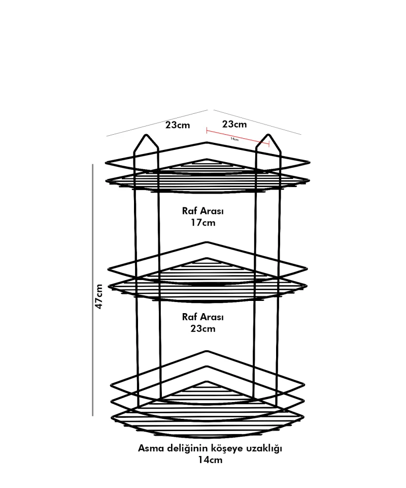 BK003 eco Bath Corner Shelf Two Tiers