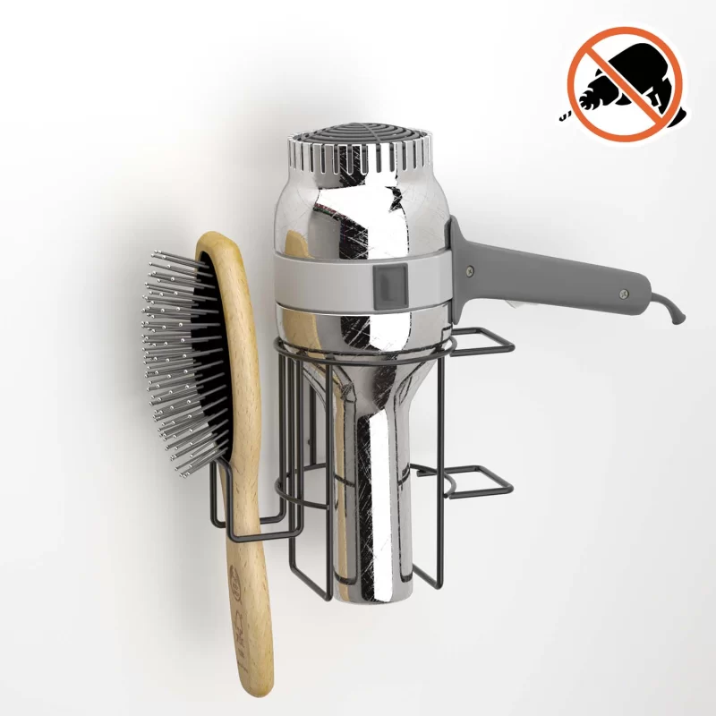 ST162 Hair Dryer and Brush Holder, Self Adhesive No Drilling