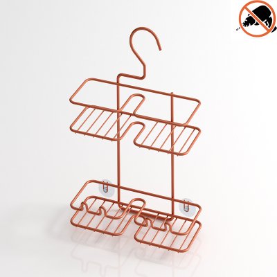 TEKNOTEL Shower Caddy Bathroom Organizer - Easy to Install Rust Resistant  Large Rack Caddies for Bathroom Toilet