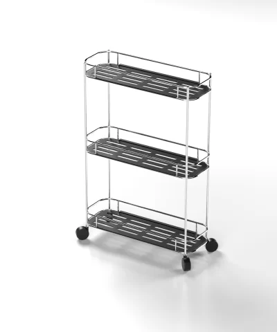 EG324 3 Tier Shelf with Wheel and PP Base