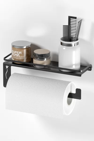 MG080 Wall Shelf with Paper Towel Holder